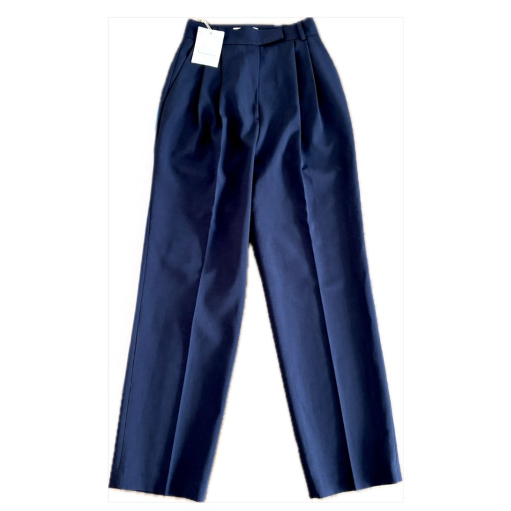 The Frankie Shop Pleated Bea Pants XS Midnight Blue NWT - Picture 2 of 11